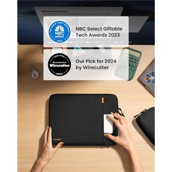 360 Protective Laptop Sleeve Set for 14-inch New MacBook Pro M4/M3/M2/M1 - Picture 2 of 14